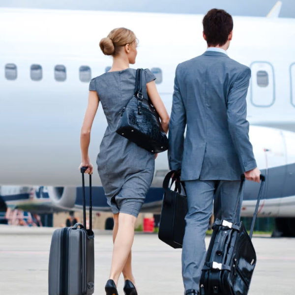 Business Travelers Airport Transfer Couple travel
