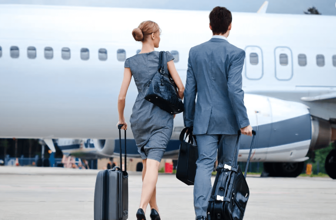 Business Travelers Airport Transfer Couple travel