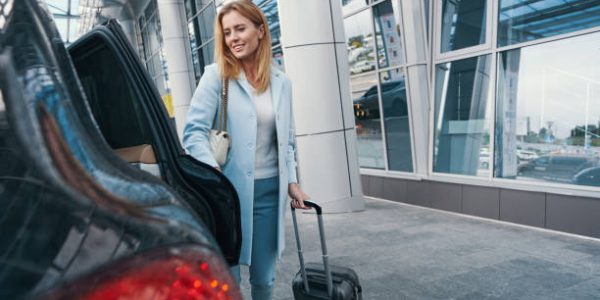 Woman with Luggage Business Travel Woman with Luggage Business Travel